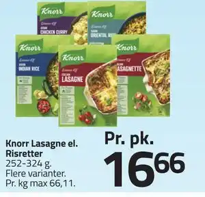 Fleggaard Knorr Lasagne el. Risretter tilbud