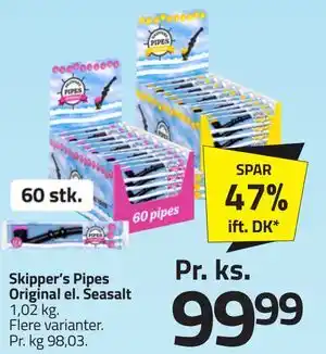 Fleggaard Skipper’s Pipes Original el. Seasalt tilbud