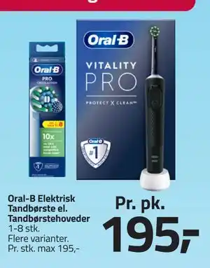 Fleggaard Oral-B Elektrisk Tandbørste el. Tandbørstehoveder tilbud