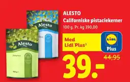 Lidl Alesto Californiske pistaciekerner tilbud