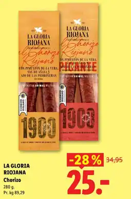Lidl La Gloria Riojana Chorizo tilbud