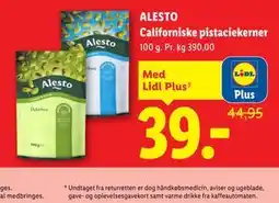 Lidl ALESTO Californiske pistaciekerner, App-pris tilbud