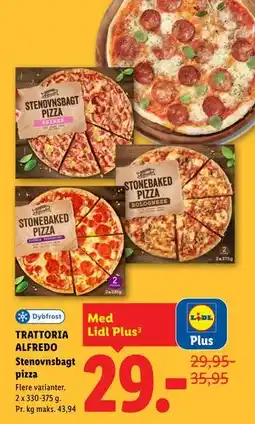 Lidl TRATTORIA ALFREDO Stenovnsbagt pizza, App-pris tilbud