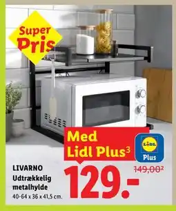 Lidl LIVARNO Udtrækkelig metalhylde, App-pris tilbud