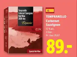 Lidl Tempranillo Carbernet Sauvignon tilbud