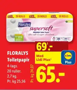 Lidl Floralys Toiletpapir 4-lags. tilbud