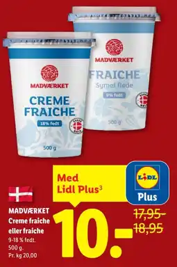 Lidl Madværket Creme fraiche eller fraiche tilbud