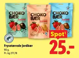 Lidl Frysetørrede jordbær tilbud