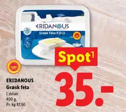 Lidl Eridanous Græsk feta tilbud