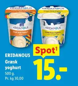 Lidl Eridanous Græsk yoghurt tilbud