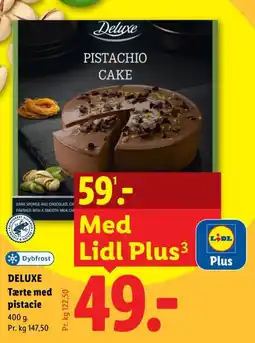 Lidl Dybfrost Deluxe Tærte med pistacie tilbud