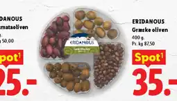 Lidl Kalamata / blandede græske oliven (delt bakke) tilbud