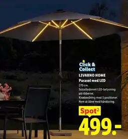 Lidl Click & Collect Livarno Home Parasol med LED tilbud
