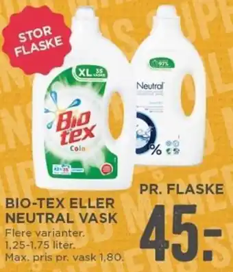 MENY Bio Tex Eller Neutral Vask 1,25-1,75 Liter tilbud