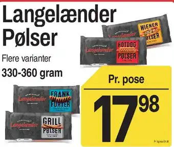 ABC Lavpris Langelænder Pølser tilbud