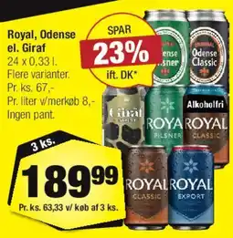 Calle Royal / Odense øl (3 ks.) tilbud