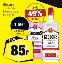 Calle Gibson's Gin 1 L tilbud