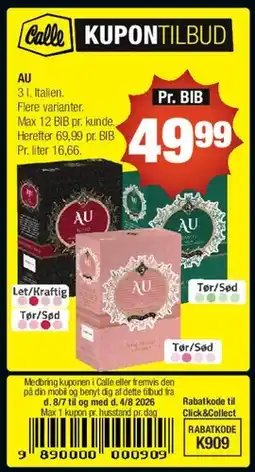 Calle AU (gaveæsker / chokolade) - flere varianter tilbud