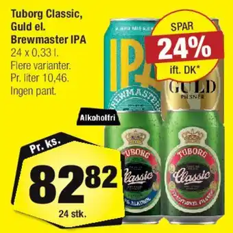 Calle Tuborg Classic / Guld / Brewmaster IPA tilbud