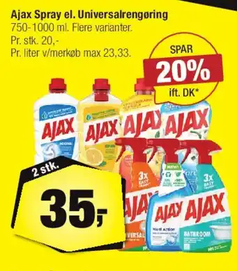 Calle Ajax Spray / Universalrengøring tilbud