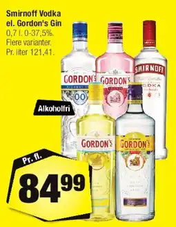 Calle Smirnoff Vodka / Gordon's Gin tilbud
