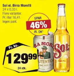 Calle Sol / Birra Moretti tilbud