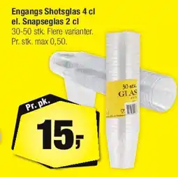 Calle Engangs Shotglas / Snapseglas tilbud