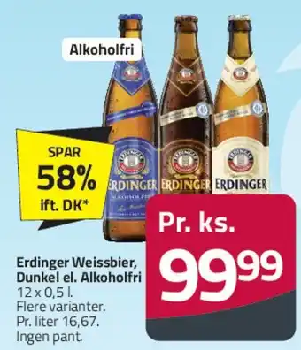 Fleggaard Erdinger (Weissbier / Dunkel / Alkoholfri) tilbud
