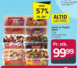 Fleggaard Haribo / Pingvin bøtter tilbud