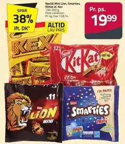 Fleggaard Nestlé mini (KitKat, Kex, Lion, Smarties) tilbud