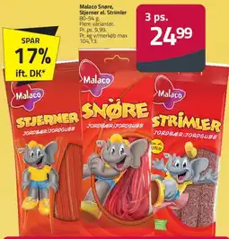 Fleggaard Malaco Snøre / Stjerner / Strimler tilbud