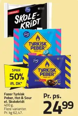Fleggaard Fazer Tyrkisk Peber / Skolekridt tilbud