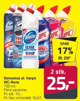 Fleggaard Domestos / Harpic WC-rens tilbud