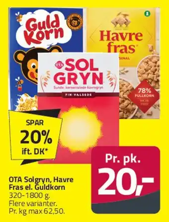 Fleggaard Ota Solgryn / Havre Fras / GuldKorn tilbud