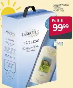 Fleggaard Langguth Vinothek Spätlese (BIB) tilbud