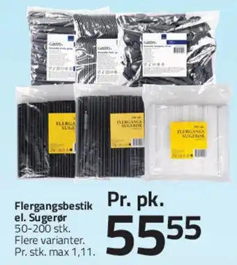 Fleggaard Flergangsbestik / sugerør tilbud