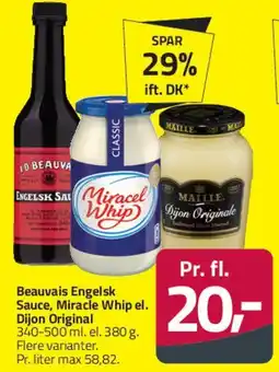Fleggaard Beauvais Engelsk Sauce / Miracle Whip / Dijon Original tilbud