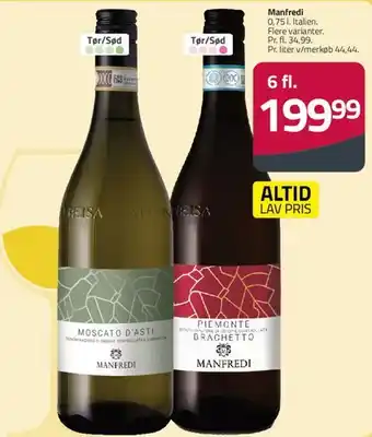 Fleggaard Manfredi — Moscato d'Asti / Piemonte Brachetto tilbud