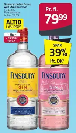 Fleggaard Finsbury Gin (London Dry / Wild Strawberry) tilbud