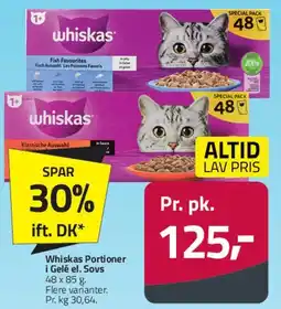 Fleggaard Whiskas Portioner tilbud