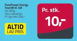 Fleggaard PurePower Energy Snack / Gel (prisfelt) tilbud