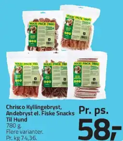 Fleggaard ChriSco Kyllingebryst / Andebryst / Fiske Snacks tilbud