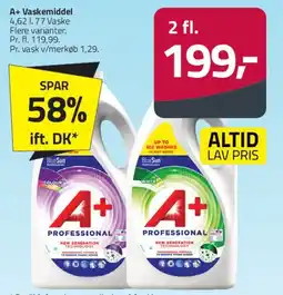 Fleggaard A+ Professional vaskemiddel tilbud