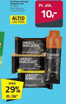 Fleggaard PurePower Energy Snack / Energy Gel tilbud