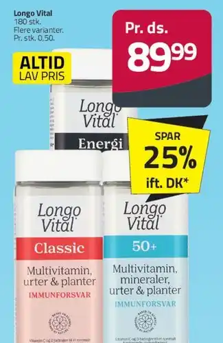 Fleggaard Longo Vital multivitamin tilbud