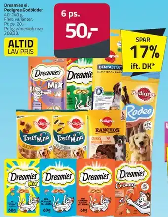 Fleggaard Dreamies / Pedigree Godbidder tilbud