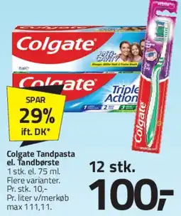 Fleggaard Colgate tandpasta / tandbørste (pakke) tilbud