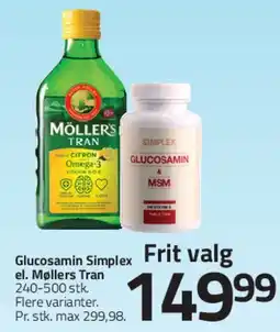 Fleggaard Möller's Tran / Glucosamin Simplex tilbud