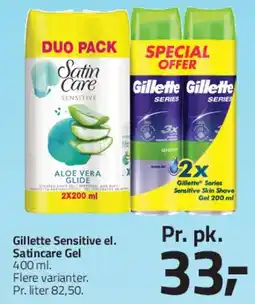 Fleggaard Gillette Sensitive / Satin Care (duo pack) tilbud