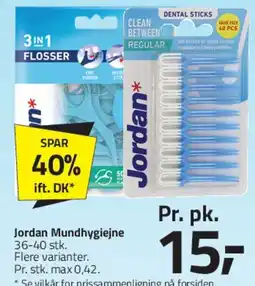 Fleggaard Jordan Mundhygiejne (dental sticks / flosser) tilbud